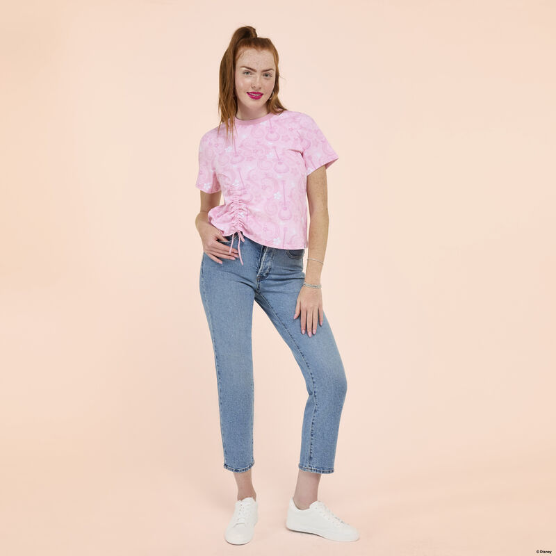 Hannah Montana Drawstring Hem All-Over Print Unisex Tee LFlifestyle1 view 2